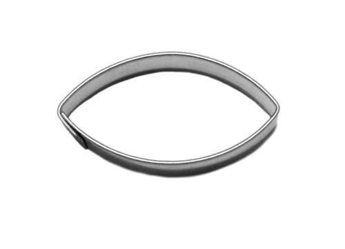 Oval – smooth cookie cutter, stainless steel