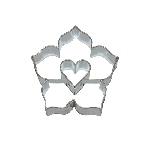 Lily / heart cut-out – cookie cutter, tinplate