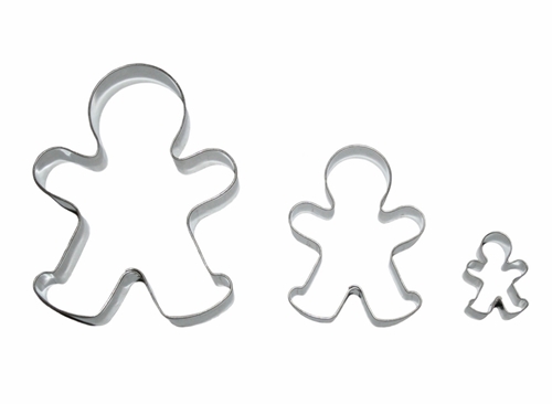 Gingerbread men – cookie cutter set (3 pcs), tinplate