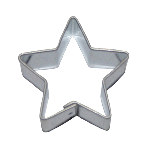 Stern – Ausstechform, 5 Zacken, 75 mm, Weißblech