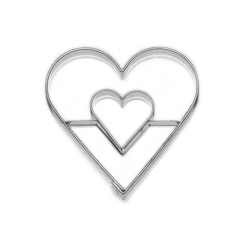 Heart / heart cut-out – large cookie cutter, stainless steel