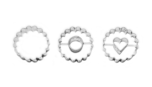 Circles – scalloped cookie cutter set (3 pcs), stainless steel