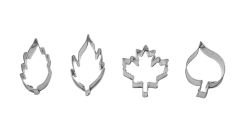 Leaves – cookie cutter set (4 pcs), tinplate