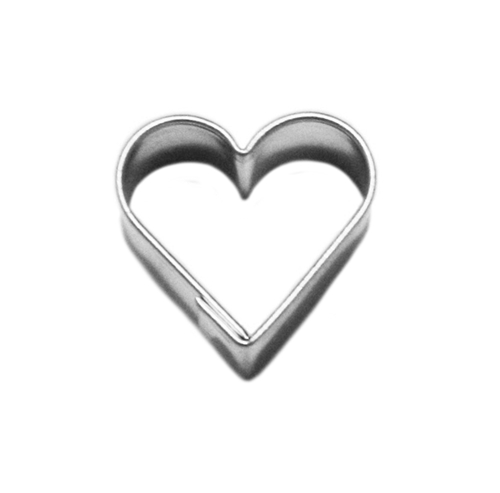 Herzchen – Mini-Ausstechform, Weißblech