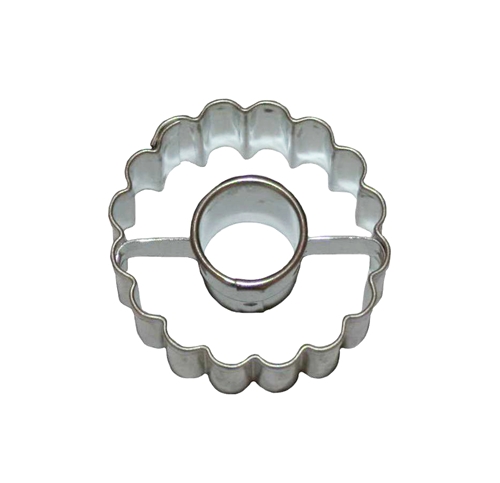Scalloped circle / circle cut-out – cookie cutter Ø 36 mm, stainless steel