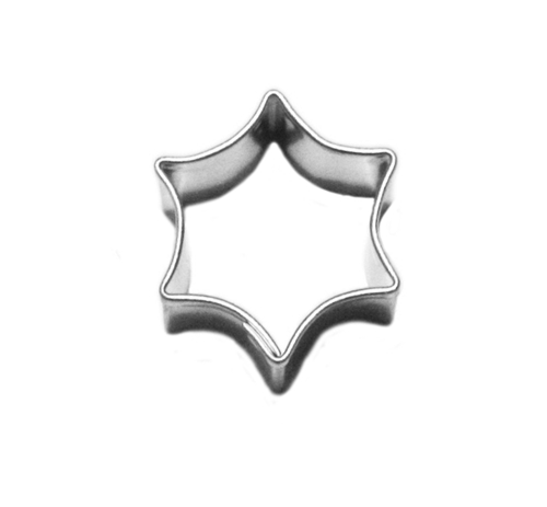 Abgerundeter Stern – kleine Ausstechform, Weißblech