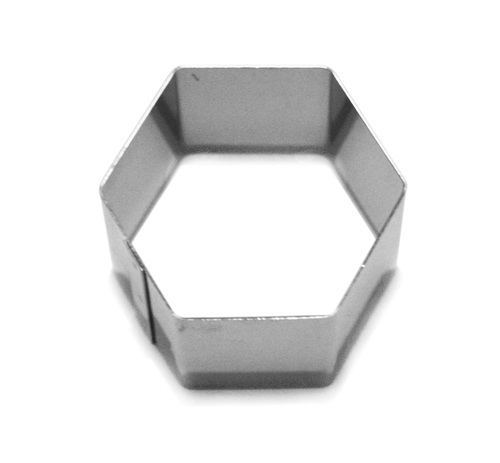 Food shaping mould – hexagon (75 x 86 mm)