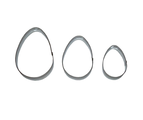 Eggs – cookie cutter set (3 pcs), stainless steel