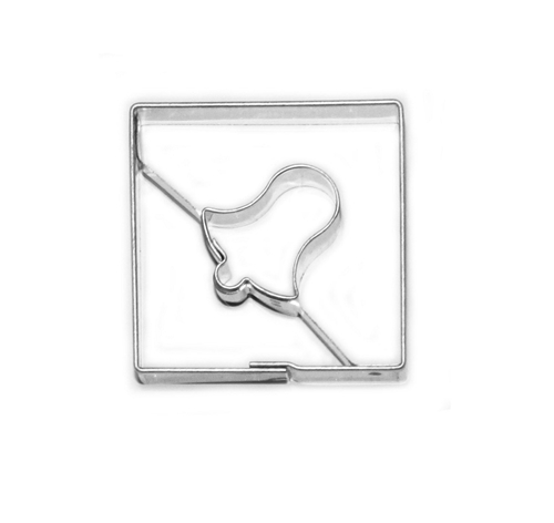 Square / bell cut-out – cookie cutter, stainless steel