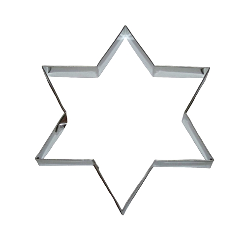 Stern – große Ausstechform, 6 Zacken, Weißblech