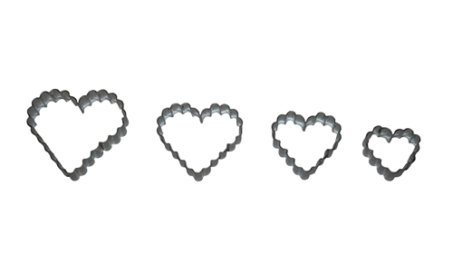 Hearts – scalloped cookie cutter set (4 pcs)
