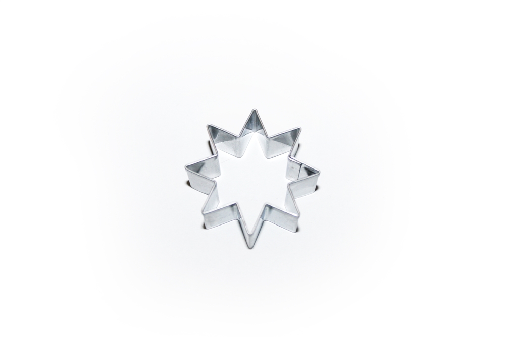 Hvězda – vykrajovátko, 8 cípů, 40 mm, nerez