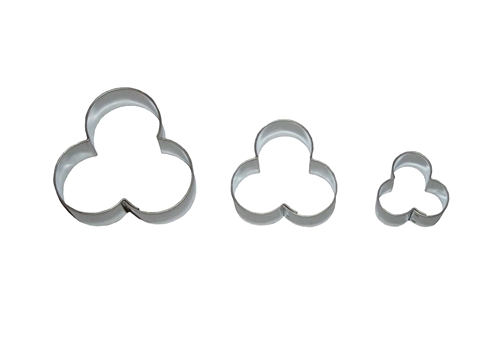 Kleeblätter – Set von Ausstechformen (3 St.), Weißblech