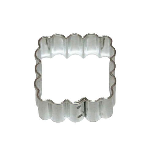 Square – scalloped cookie cutter, stainless steel