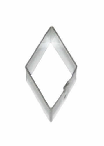 Kleiner Rhombus – glatte Ausstechform, 31 mm, Weißblech