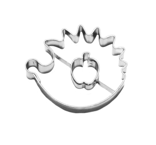 Hedgehog / apple cut-out – cookie cutter, stainless steel
