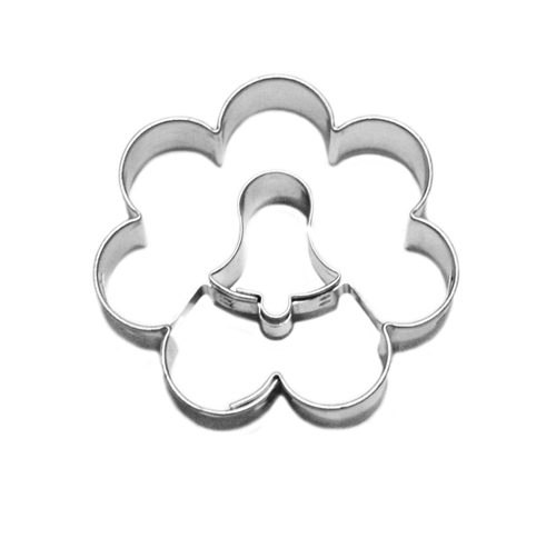 Flower / bell cut-out – large cookie cutter, tinplate