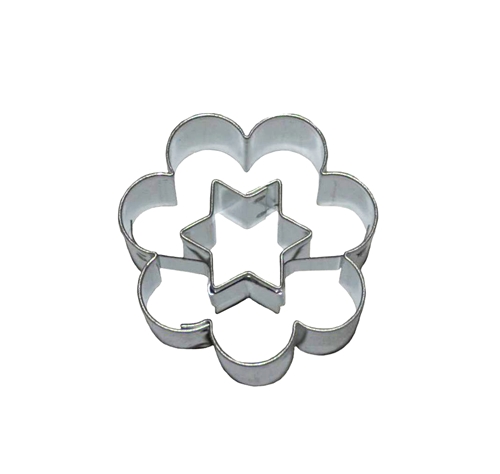 Flower / star cut-out – cookie cutter, stainless steel
