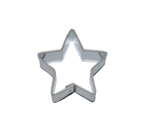 Stern – Ausstechform, 5 Zacken, 30 mm, Weißblech