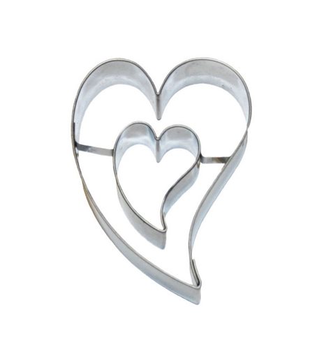 Slanting heart / slanting heart cut-out – cookie cutter