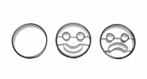 Emojis – cookie cutter set (3 pcs), tinplate