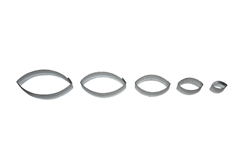 Ovals – smooth cookie cutter set (5 pcs), stainless steel