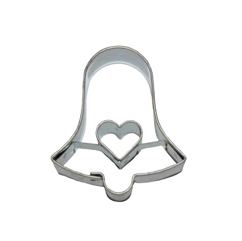 Bell / heart cut-out – cookie cutter, stainless steel