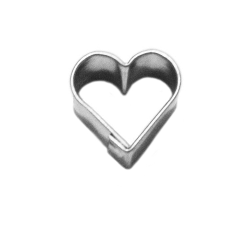Heart – middle cut-out cookie cutter, stainless steel